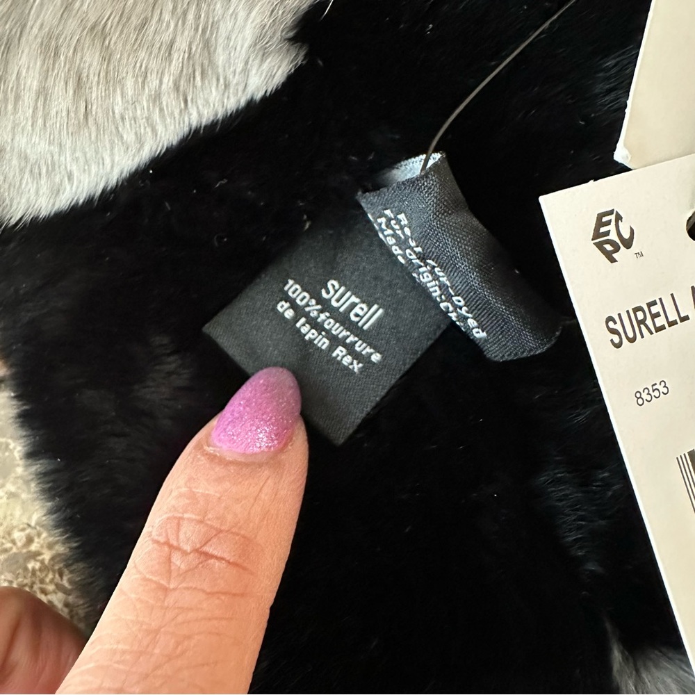 Authentic Surell Rex Fur Scarf - Picture 7 of 9
